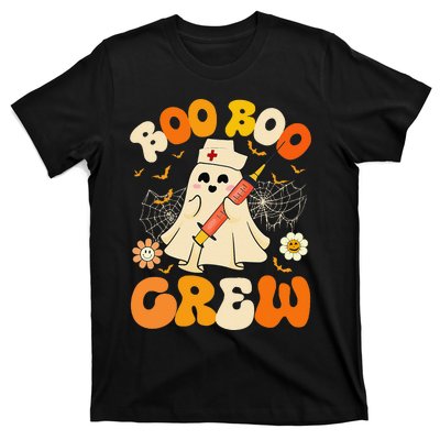 Boo Boo Crew Funny Ghost Nurse Retro Halloween Nursing Gift T-Shirt