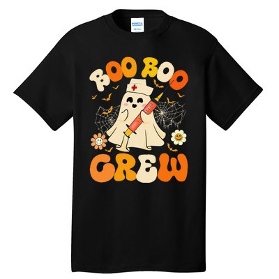 Boo Boo Crew Funny Ghost Nurse Retro Halloween Nursing Gift Tall T-Shirt