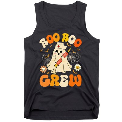 Boo Boo Crew Funny Ghost Nurse Retro Halloween Nursing Gift Tank Top