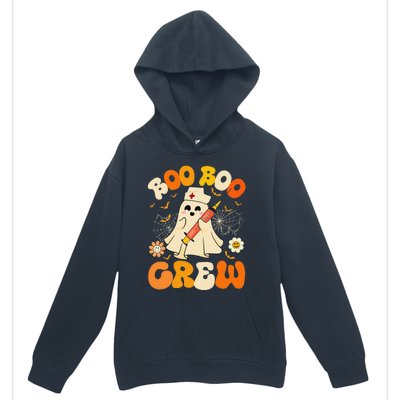 Boo Boo Crew Funny Ghost Nurse Retro Halloween Nursing Gift Urban Pullover Hoodie