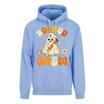 Boo Boo Crew Funny Ghost Nurse Retro Halloween Nursing Gift Unisex Surf Hoodie