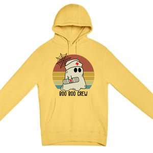 Boo Boo Crew Nurse Halloween Nurse Retro Premium Pullover Hoodie