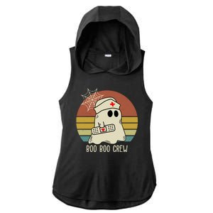 Boo Boo Crew Nurse Halloween Nurse Retro Ladies PosiCharge Tri-Blend Wicking Draft Hoodie Tank