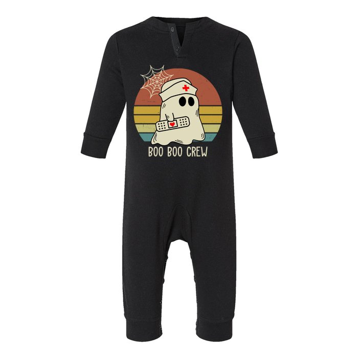 Boo Boo Crew Nurse Halloween Nurse Retro Infant Fleece One Piece