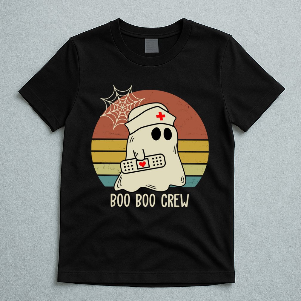 Boo Boo Crew Nurse Halloween Nurse Retro T-Shirt