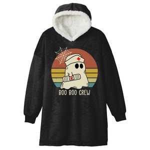 Boo Boo Crew Nurse Halloween Nurse Retro Hooded Wearable Blanket