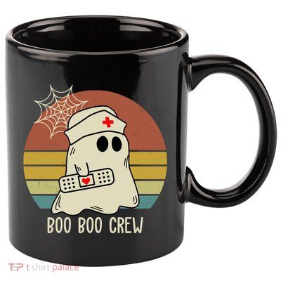 Boo Boo Crew Nurse Halloween Nurse Retro 11oz C Handle Ceramic Mug