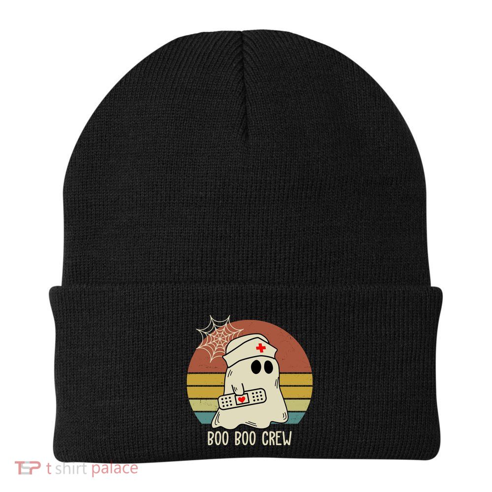 Boo Boo Crew Nurse Halloween Nurse Retro Knit Cap Winter Beanie