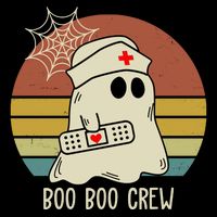 Boo Boo Crew Nurse Halloween Nurse Retro Flatbill Hat