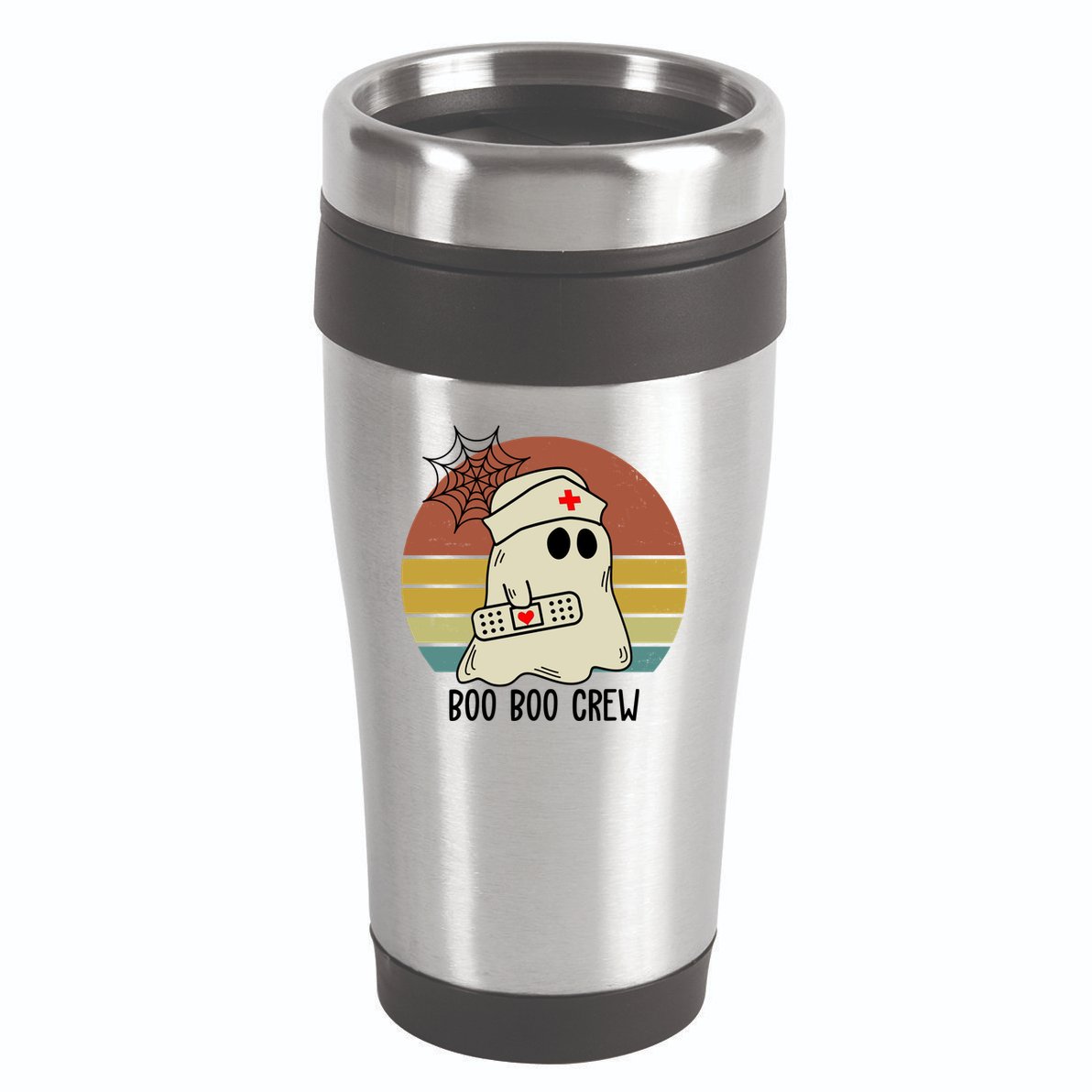 Boo Boo Crew Nurse Halloween Nurse Retro 16oz Travel Tumbler