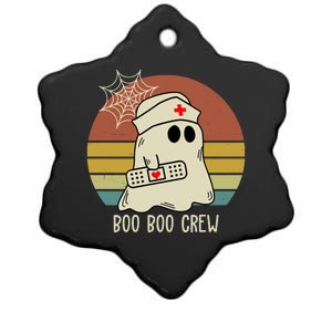 Boo Boo Crew Nurse Halloween Nurse Retro Ceramic Star Ornament