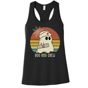 Boo Boo Crew Nurse Halloween Nurse Retro Women's Racerback Tank