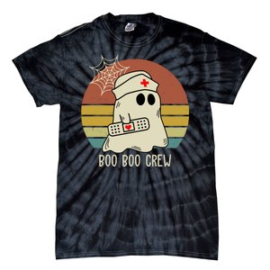 Boo Boo Crew Nurse Halloween Nurse Retro Tie-Dye T-Shirt