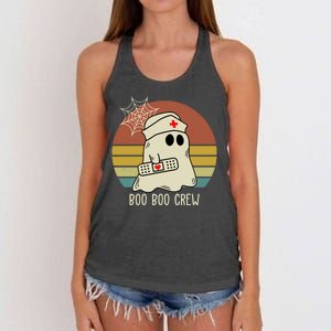 Boo Boo Crew Nurse Halloween Nurse Retro Women's Knotted Racerback Tank