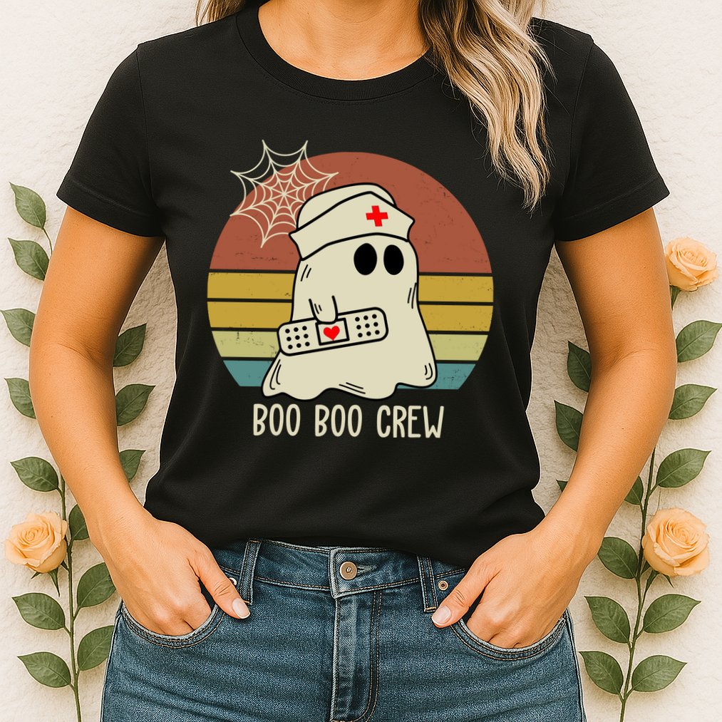 Boo Boo Crew Nurse Halloween Nurse Retro Womens T-Shirt