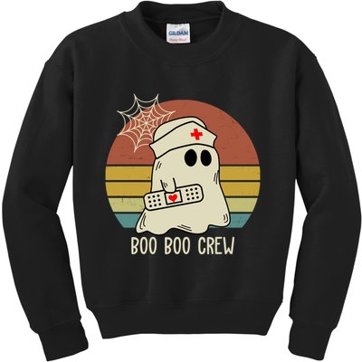 Boo Boo Crew Nurse Halloween Nurse Retro Kids Sweatshirt