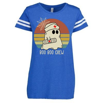 Boo Boo Crew Nurse Halloween Nurse Retro Enza Ladies Jersey Football T-Shirt