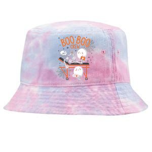 Boo Boo Crew Ghost Doctor Paramedic EMT Nurse Halloween Tie-Dyed Bucket Hat