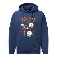 Boo Boo Crew Ghost Doctor Paramedic EMT Nurse Halloween Performance Fleece Hoodie