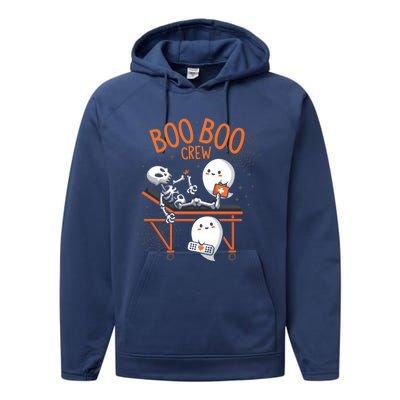 Boo Boo Crew Ghost Doctor Paramedic EMT Nurse Halloween Performance Fleece Hoodie