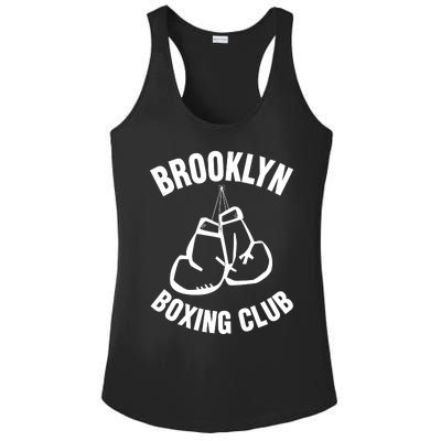 Brooklyn Boxing Club Hanging Gloves Gift Ladies PosiCharge Competitor Racerback Tank