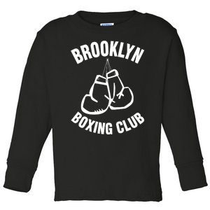 Brooklyn Boxing Club Hanging Gloves Gift Toddler Long Sleeve Shirt