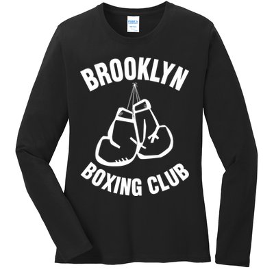 Brooklyn Boxing Club Hanging Gloves Gift Ladies Long Sleeve Shirt