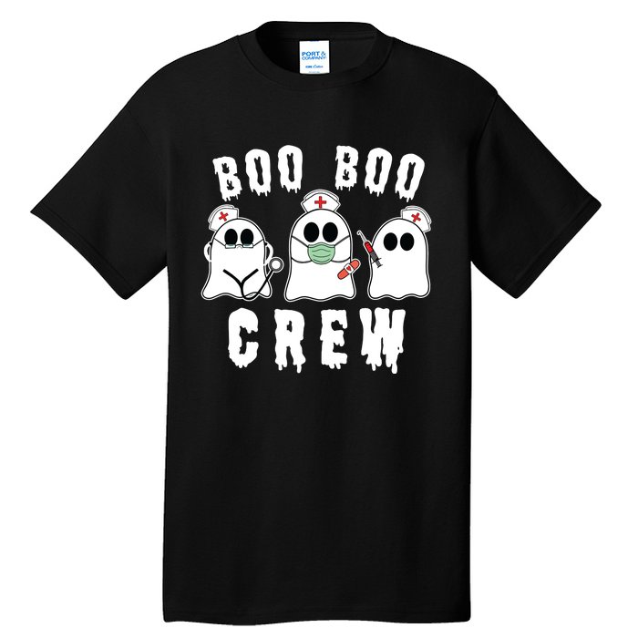 Boo Boo Crew Funny Nurse Halloween Ghost Costume Tall T-Shirt