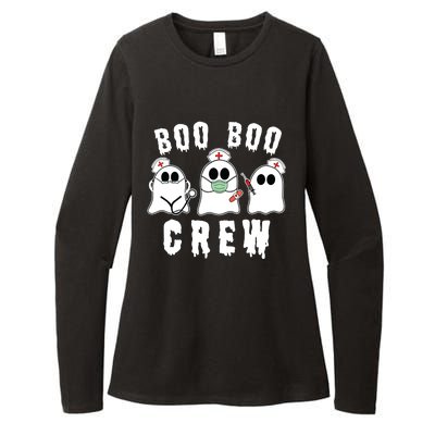 Boo Boo Crew Funny Nurse Halloween Ghost Costume Womens CVC Long Sleeve Shirt