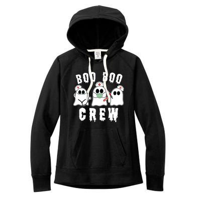 Boo Boo Crew Funny Nurse Halloween Ghost Costume Women's Fleece Hoodie