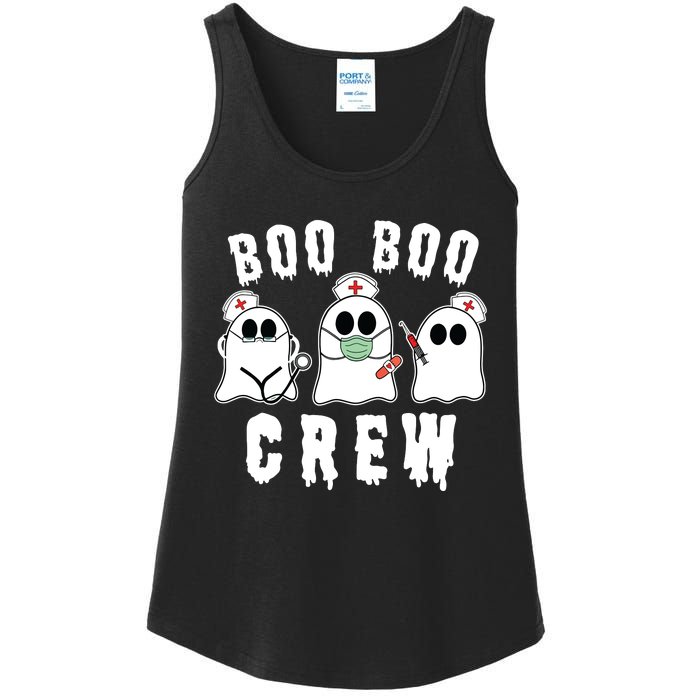 Boo Boo Crew Funny Nurse Halloween Ghost Costume Ladies Essential Tank