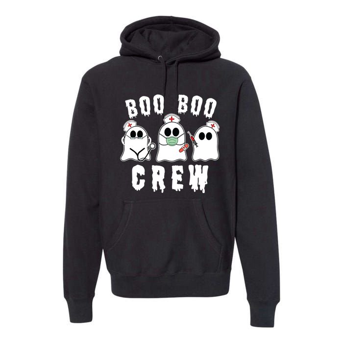 Boo Boo Crew Funny Nurse Halloween Ghost Costume Premium Hoodie