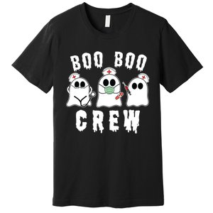 Boo Boo Crew Funny Nurse Halloween Ghost Costume Premium T-Shirt