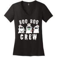 Boo Boo Crew Funny Nurse Halloween Ghost Costume Women's V-Neck T-Shirt