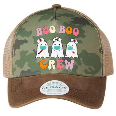 Boo Boo Crew Nurse Groovy Ghost Funny Halloween Legacy Tie Dye Trucker Hat