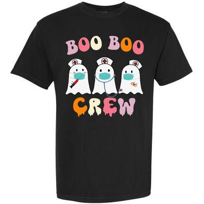 Boo Boo Crew Nurse Groovy Ghost Funny Halloween Garment-Dyed Heavyweight T-Shirt