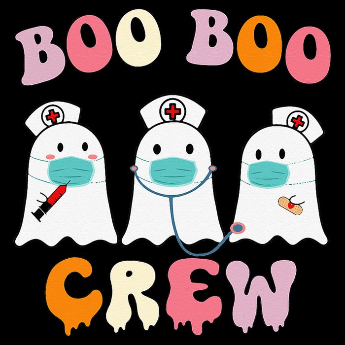 Boo Boo Crew Nurse Groovy Ghost Funny Halloween Bag