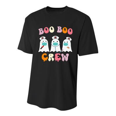 Boo Boo Crew Nurse Groovy Ghost Funny Halloween Youth Performance Sprint T-Shirt