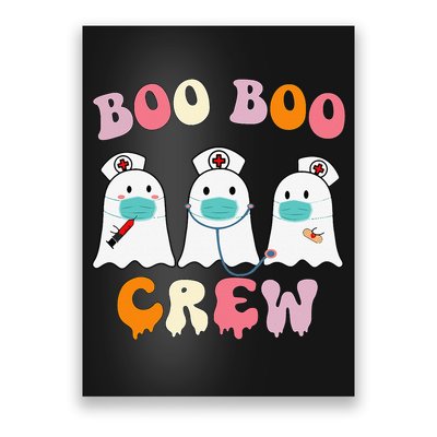 Boo Boo Crew Nurse Groovy Ghost Funny Halloween Poster