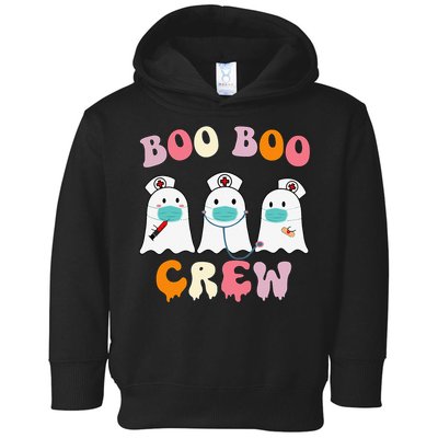 Boo Boo Crew Nurse Groovy Ghost Funny Halloween Toddler Hoodie