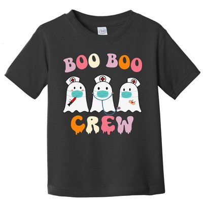 Boo Boo Crew Nurse Groovy Ghost Funny Halloween Toddler T-Shirt