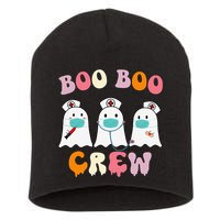 Boo Boo Crew Nurse Groovy Ghost Funny Halloween Short Acrylic Beanie