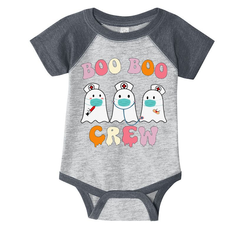 Boo Boo Crew Nurse Groovy Ghost Funny Halloween Infant Baby Jersey Bodysuit
