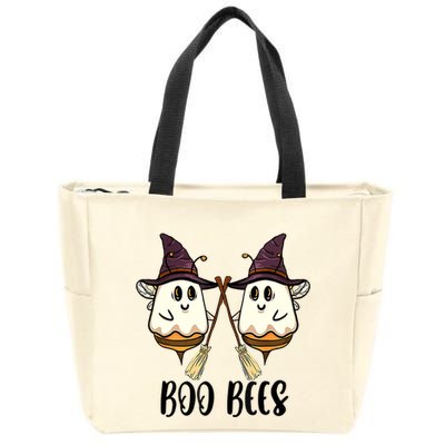 Boo Bees Couples Witch Halloween Costume Ghost Funny Zip Tote Bag