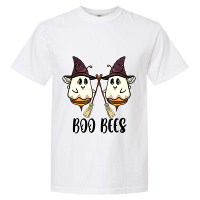 Boo Bees Couples Witch Halloween Costume Ghost Funny Garment-Dyed Heavyweight T-Shirt