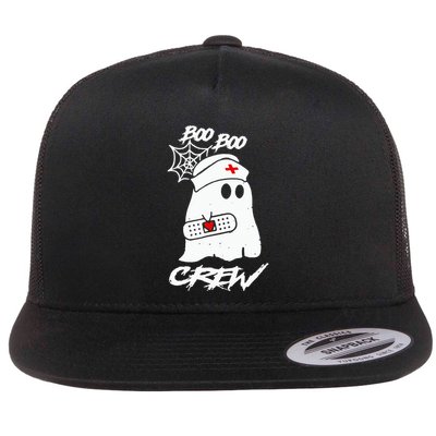 Boo Boo Crew Nurse Ghost Funny Halloween Costume Nursing Flatbill Hat