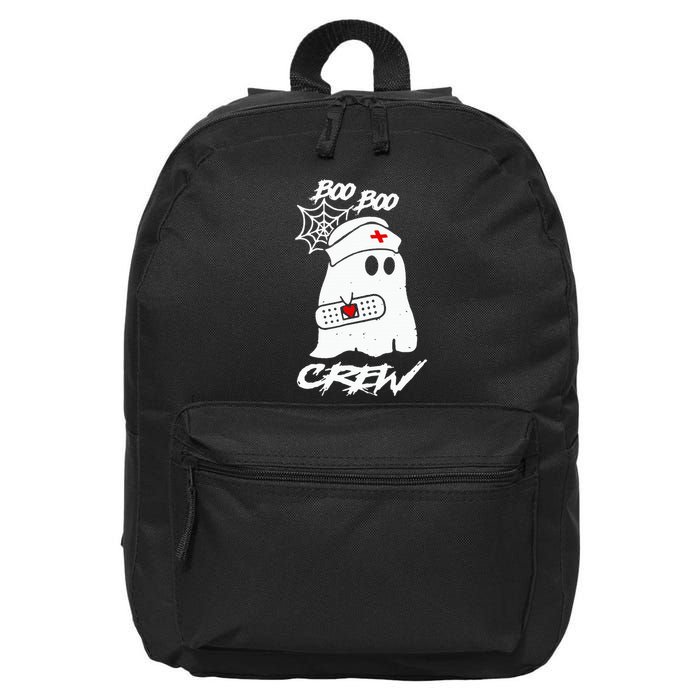 Boo Boo Crew Nurse Ghost Funny Halloween Costume Nursing 16 in Basic Backpack