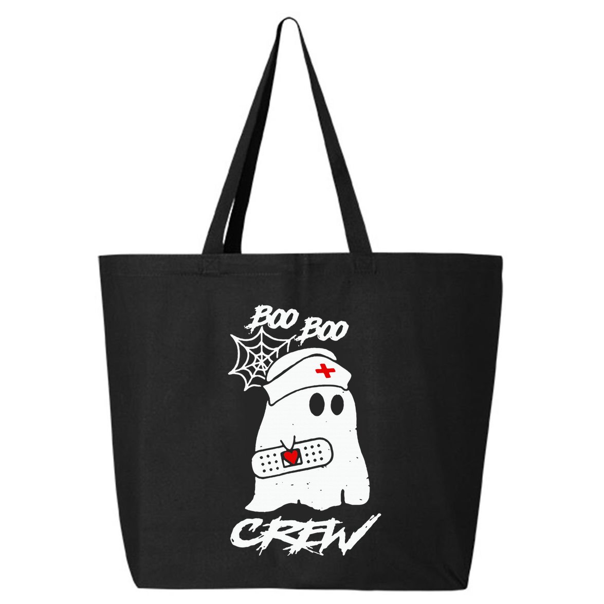 Boo Boo Crew Nurse Ghost Funny Halloween Costume Nursing 25L Jumbo Tote