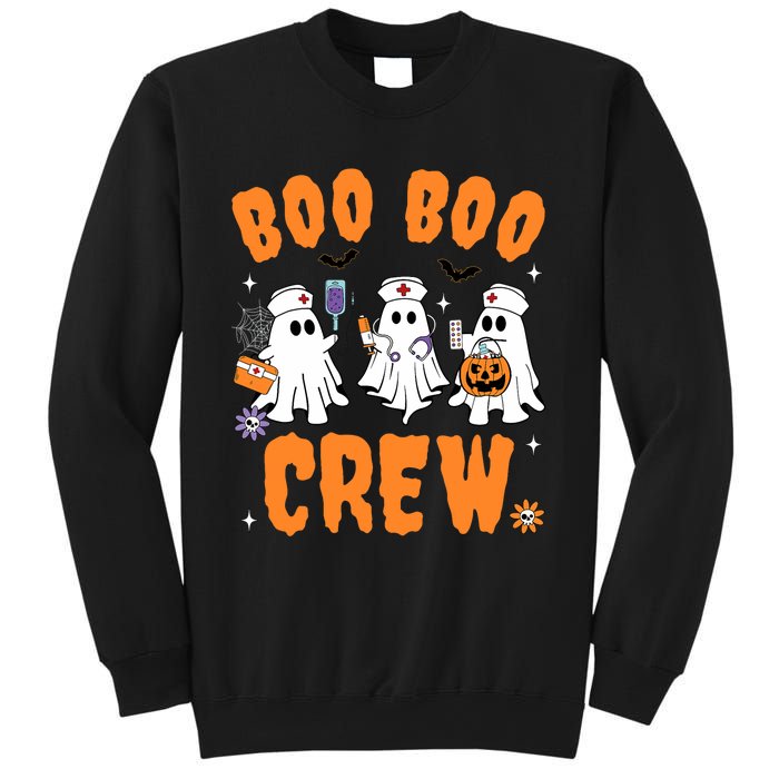 Boo Boo Crew Cute Ghost Halloween Nurse Pumpkin Nurse Women Sweatshirt