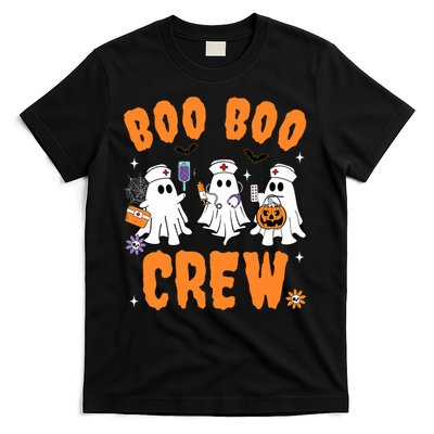 Boo Boo Crew Cute Ghost Halloween Nurse Pumpkin Nurse Women T-Shirt